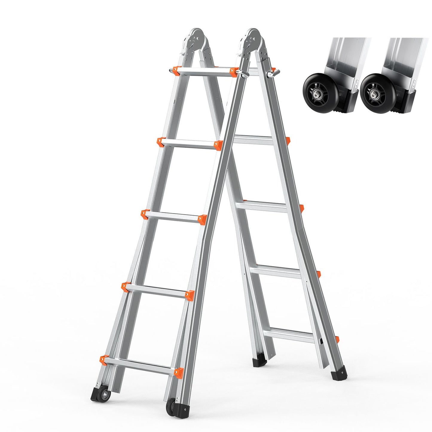Multi-Function Collapsible Ladder - 20 FT Lightweight Aluminum Design