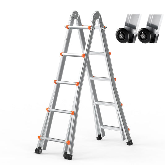 Multi-Function Collapsible Ladder - 20 FT Lightweight Aluminum Design