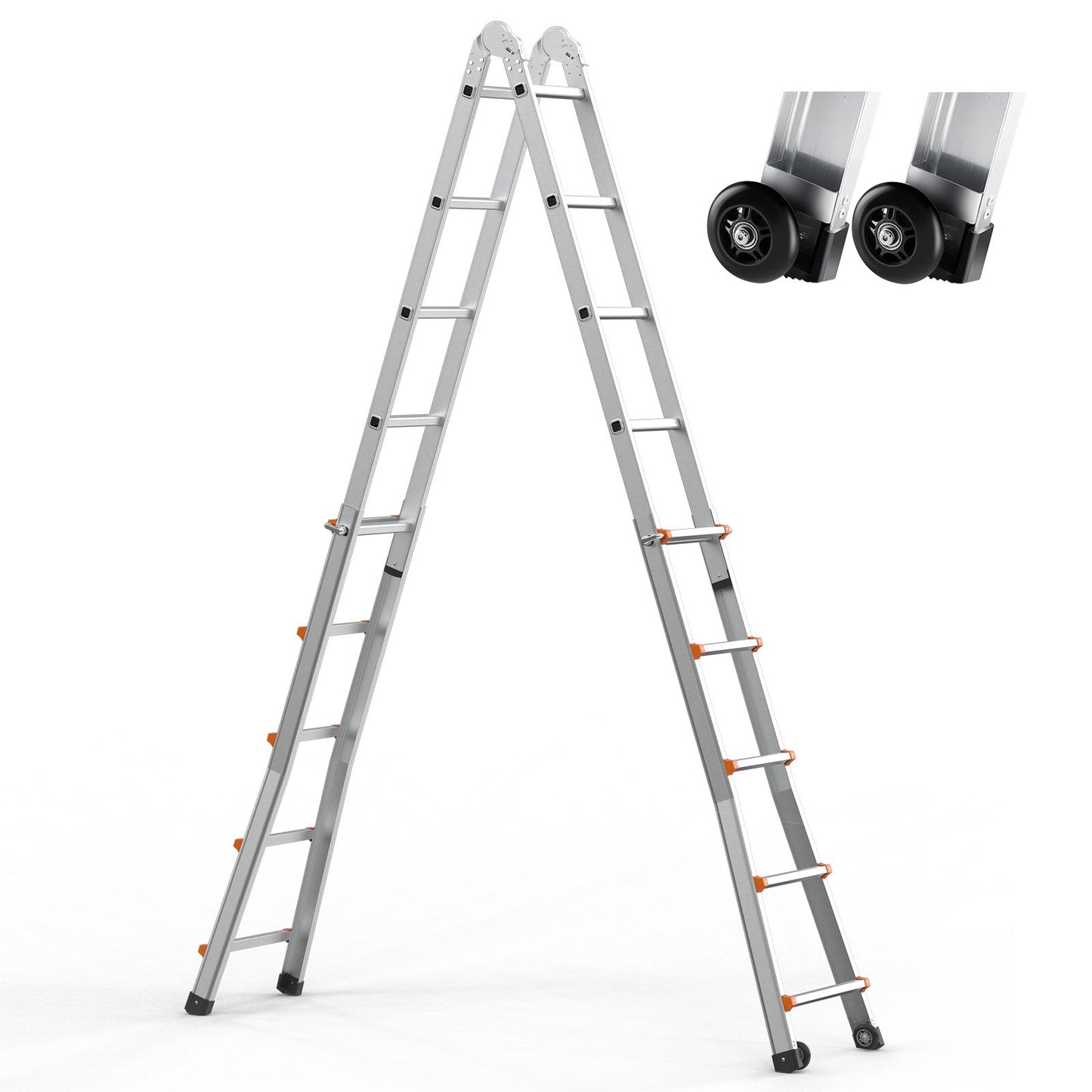 Multi-Function Collapsible Ladder - 20 FT Lightweight Aluminum Design