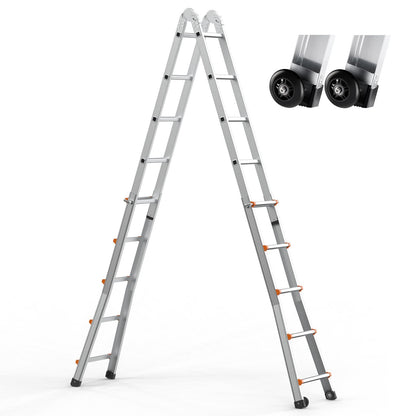 Multi-Function Collapsible Ladder - 20 FT Lightweight Aluminum Design