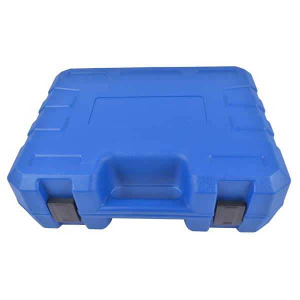 Blue tool case on a white background