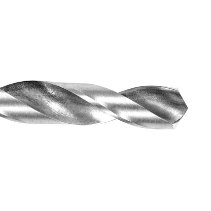Tip of a drill bit on a white background