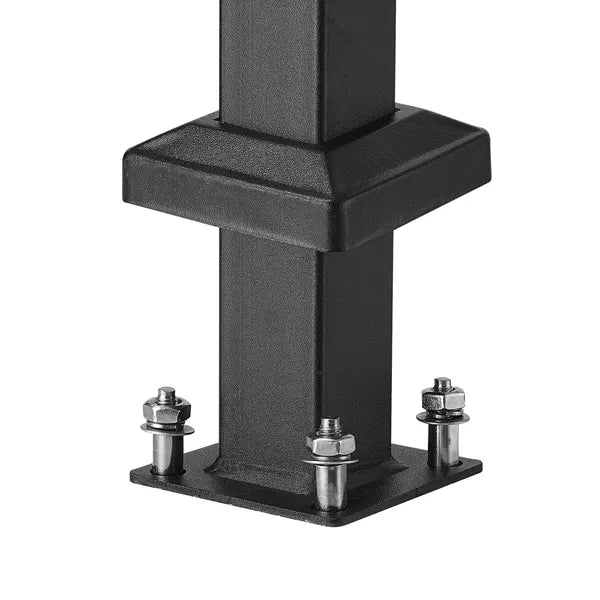 Transitional Carbon Steel Railings for Outdoor Steps - Complete Hand Rail Kit